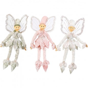 Подвеска эльф HOUSE OF SEASONS, 25х18х14 см, кремовый/персиковый/зеленый