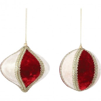 Подвеска HOUSE OF SEASONS, шар/шар-луковка, 2 вида, Ø 10 см, красный