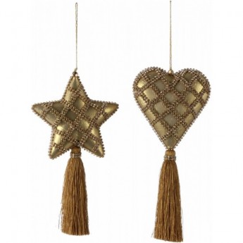 Подвеска HOUSE OF SEASONS, звезда/сердце с кисточкой, 18*2,5*7,5 см, цвет золото Подвеска HOUSE OF SEASONS, звезда/сердце с кисточкой, 18*2,5*7,5 см, цвет золото