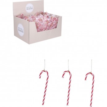 Подвеска конфета-трость HOUSE OF SEASONS, 3 шт., красная, 3,5*11,5 см