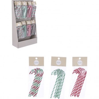 Подвеска конфета-трость HOUSE OF SEASONS, 3 вида, 3*12,5 см, дисплей