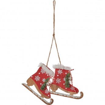 Подвеска коньки HOUSE OF SEASONS, красные, 10*8 см