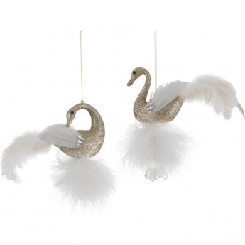 Подвеска лебедь HOUSE OF SEASONS, 12,5*6,5*16,5 см, белая
