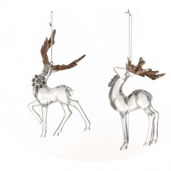 Подвеска олень HOUSE OF SEASONS, 14*4*10 см, белая