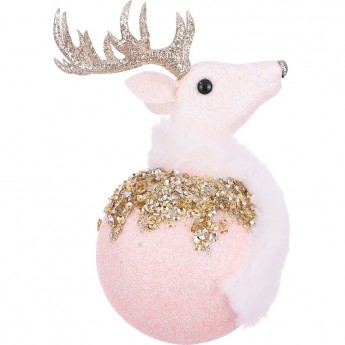 Подвеска олень HOUSE OF SEASONS, розовый, 10*12*20 см