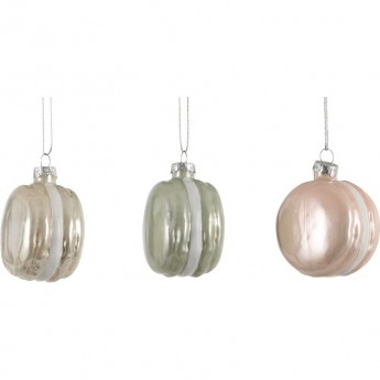 Подвеска печенье HOUSE OF SEASONS, 3 вида, 5,5*3,5*7 см, розовое/белое/зеленое