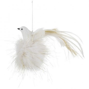 Подвеска птица HOUSE OF SEASONS, 24*14 см, белая