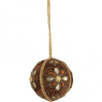 Подвеска шар HOUSE OF SEASONS, Ø 10 см, коричневая