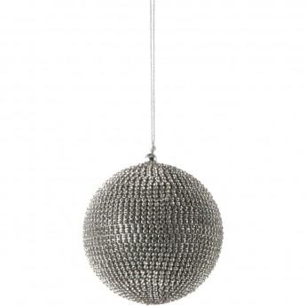 Подвеска шар HOUSE OF SEASONS, Ø 10 см, серебро