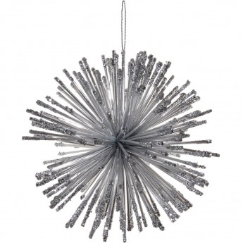 Подвеска шар HOUSE OF SEASONS, Ø 12 см, серебро