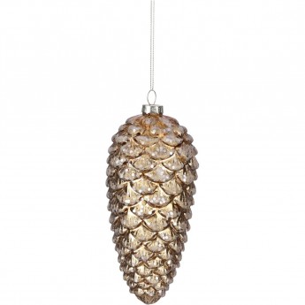 Подвеска шишка HOUSE OF SEASONS, золото, 15*6,5 см