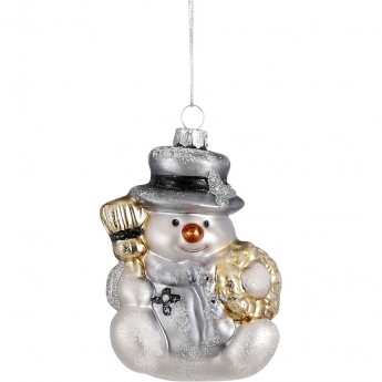 Подвеска снеговик HOUSE OF SEASONS, серебро, 7,5*5,5*12 см