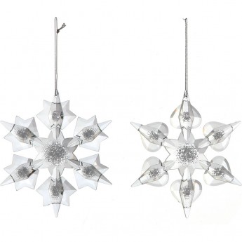 Подвеска снежинка HOUSE OF SEASONS, 10,5**1*12 см, серебро