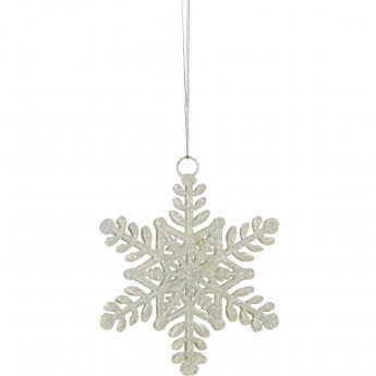 Подвеска снежинка HOUSE OF SEASONS, 10х10 см, белая