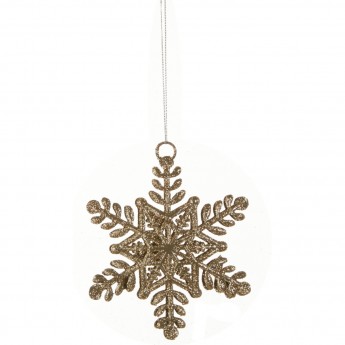 Подвеска Снежинка HOUSE OF SEASONS, 10х10 см, шампань