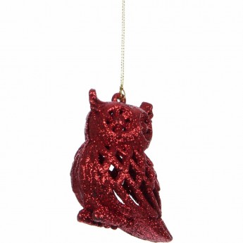 Подвеска сова HOUSE OF SEASONS,, 8,5*5*6,5 см, красная