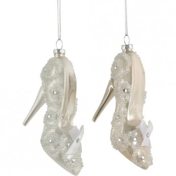 Подвеска туфелька HOUSE OF SEASONS, 2 вида, 6*4*12,5 см, белая/кремовая
