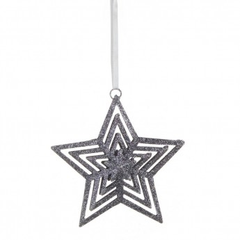 Подвеска звезда HOUSE OF SEASONS, Ø 15 см, цвет серый
