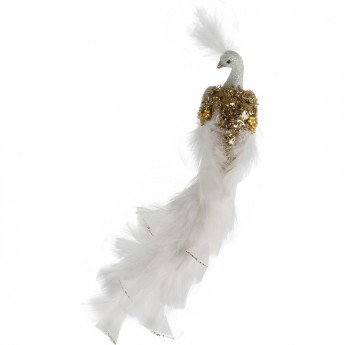 Прищепка птица HOUSE OF SEASONS, 30*6*5 см, цвет белый