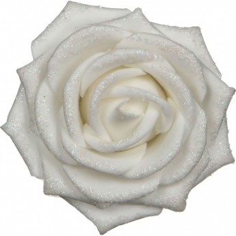 Прищепка роза HOUSE OF SEASONS, Ø 9 см, белая