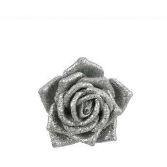 Прищепка роза HOUSE OF SEASONS, Ø 9 см, серебро