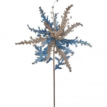 Пуансетия HOUSE OF SEASONS, на стебле, 89*46*11 см, голубая