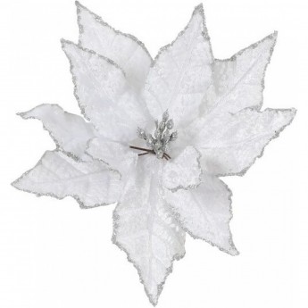 Пуансеттия HOUSE OF SEASONS, на клипсе, 18х20 см, шампань