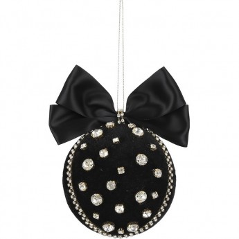 Шар HOUSE OF SEASONS, ø 10 см, черный со стразами