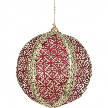 Шар HOUSE OF SEASONS, ø 10 см, красный с золотом