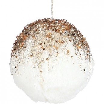 Шар меховой HOUSE OF SEASONS, ø 10 см, белый