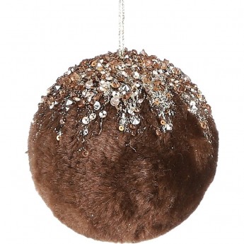 Шар меховой HOUSE OF SEASONS, ø 10 см, коричневый