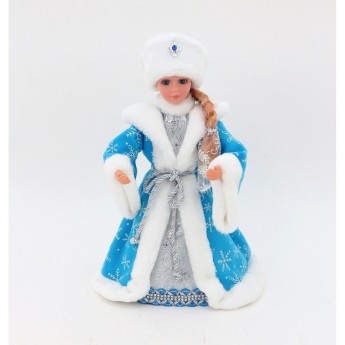 Снегурочка TRIUMPH NORD, в голубой шубе и белой шапке, 30 см