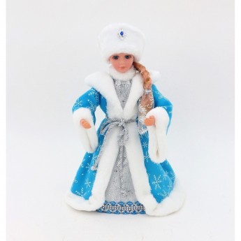 Снегурочка TRIUMPH NORD, в голубой шубе и белой шапке, 40 см