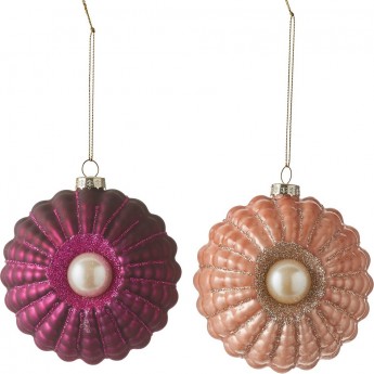 Стеклянный шар HOUSE OF SEASONS, Ø6 см, цвет розовый/пурпурный