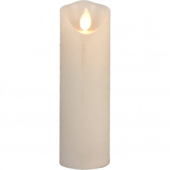 Свеча белая MICA DECORATIONS, на батарейках, теплый свет 15*5 см