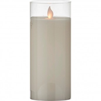Свеча прозрачная MICA DECORATIONS, на батарейках, теплый свет 17,5х7,5 см