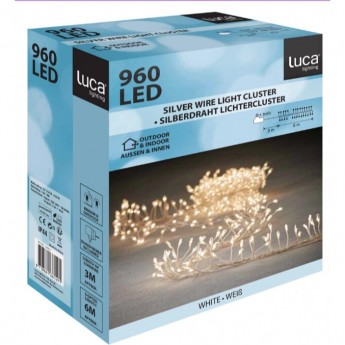 Светодиодная гирлянда LUCA LIGHTING, комета, мерцающий, белый свет, 288 ламп, 100 см