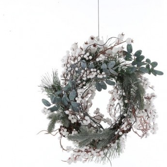 Венок Эрни с шариками HOUSE OF SEASONS 10*50 см зеленый