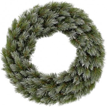 Венок хвойный Женева TRIUMPH TREE диам 90 см заснеженный