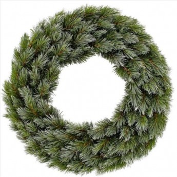 Венок хвойный Колорадо TRIUMPH TREE диам 60 см заснеженный