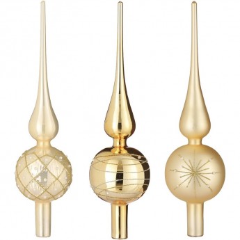 Верхушка на елку HOUSE OF SEASONS, 31 см, 3 вида, шампань