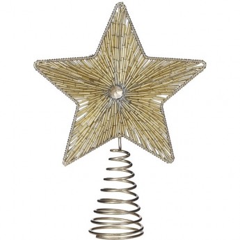 Верхушка звезда HOUSE OF SEASONS, 18*5,5*24 см, золото